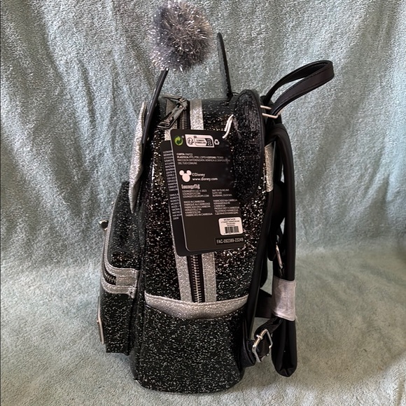 Loungefly Black and Silver Disney Backpack - Picture 9 of 9